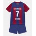 Cheap Barcelona Ousmane Dembele #7 Home Football Kit Children 2023-24 Short Sleeve (+ pants)
